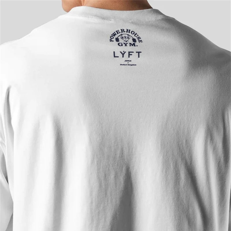 Camiseta Oversized Masculina Estampada Manga Longa – Algodão Premium & Estilo Street