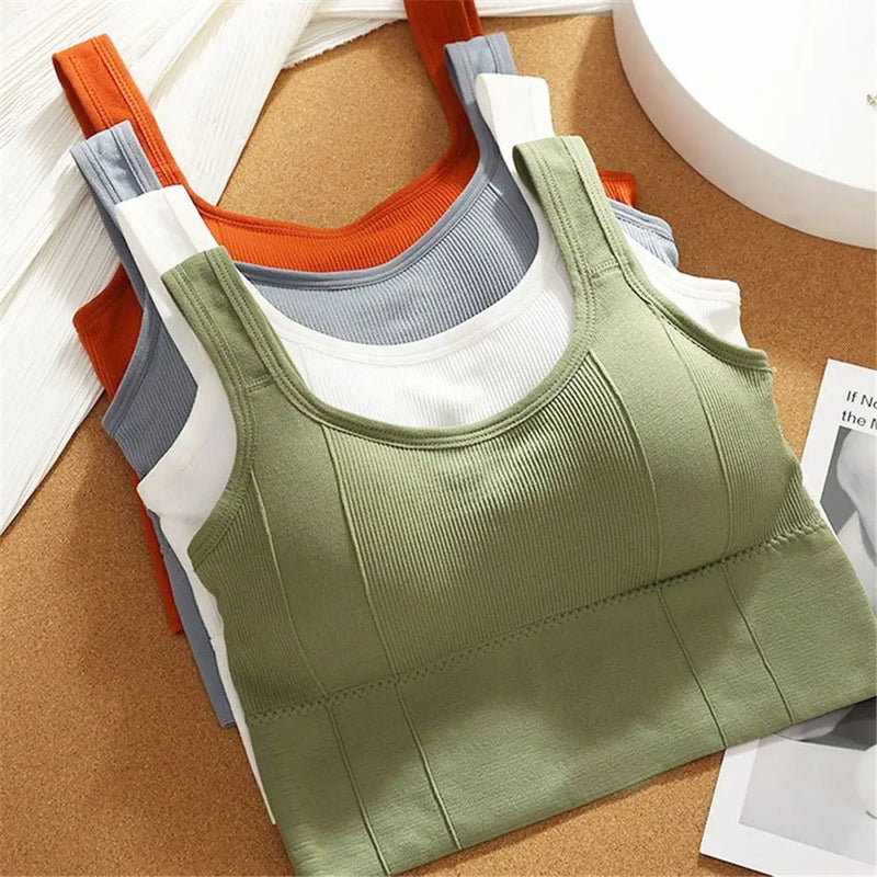 Top Esportivo Feminino Sem Costura – Conforto, Estilo e Suporte em Alta Performance