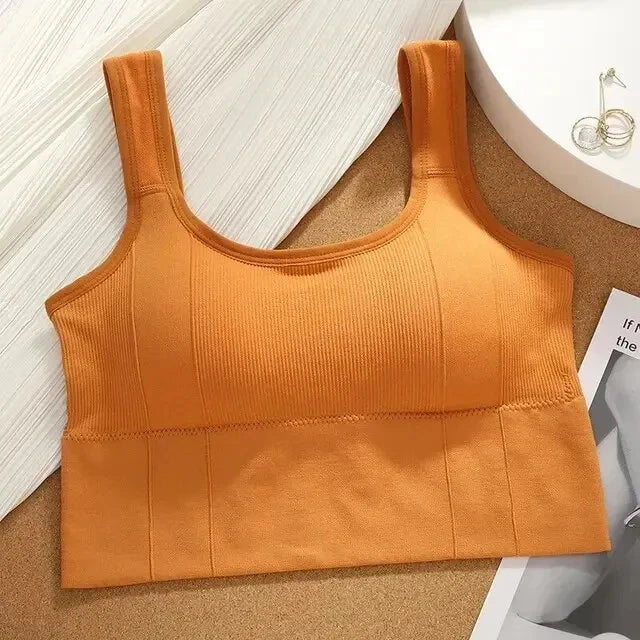 Top Esportivo Feminino Sem Costura – Conforto, Estilo e Suporte em Alta Performance