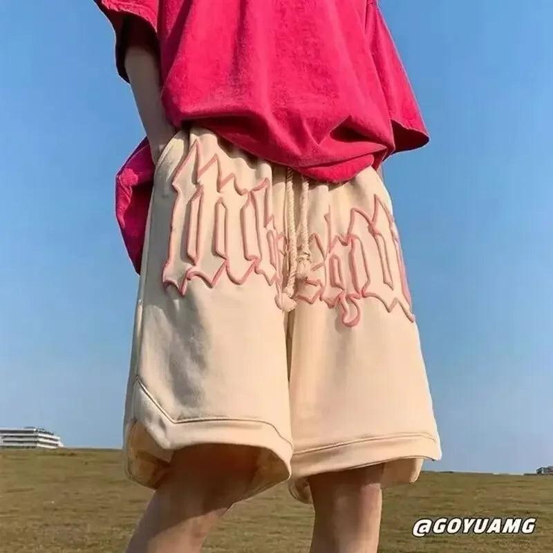 Shorts Masculino Estilo Retrô Americano – Streetwear Verão
