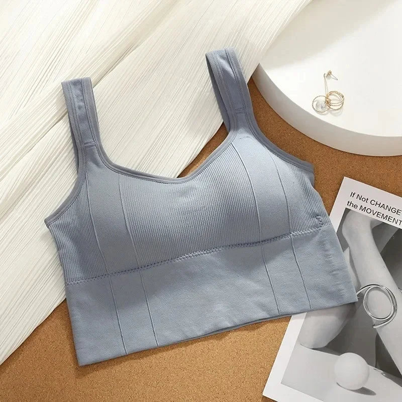 Top Esportivo Feminino Sem Costura – Conforto, Estilo e Suporte em Alta Performance