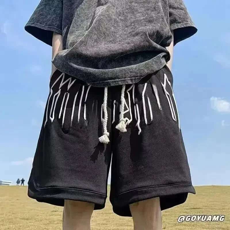 Shorts Masculino Estilo Retrô Americano – Streetwear Verão