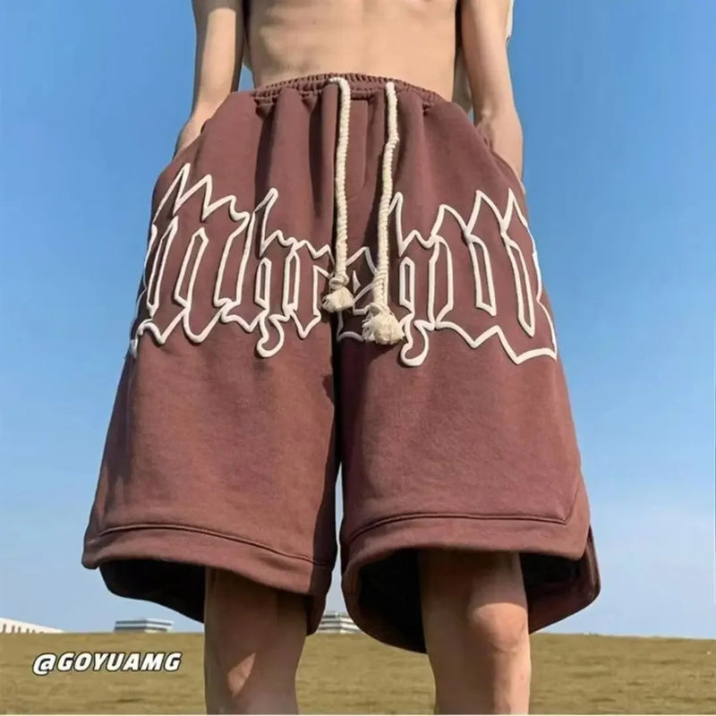 Shorts Masculino Estilo Retrô Americano – Streetwear Verão