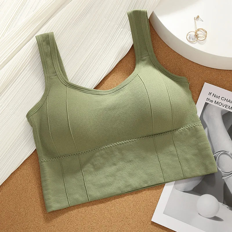 Top Esportivo Feminino Sem Costura – Conforto, Estilo e Suporte em Alta Performance