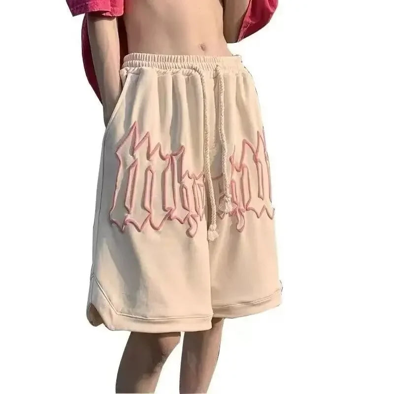Shorts Masculino Estilo Retrô Americano – Streetwear Verão