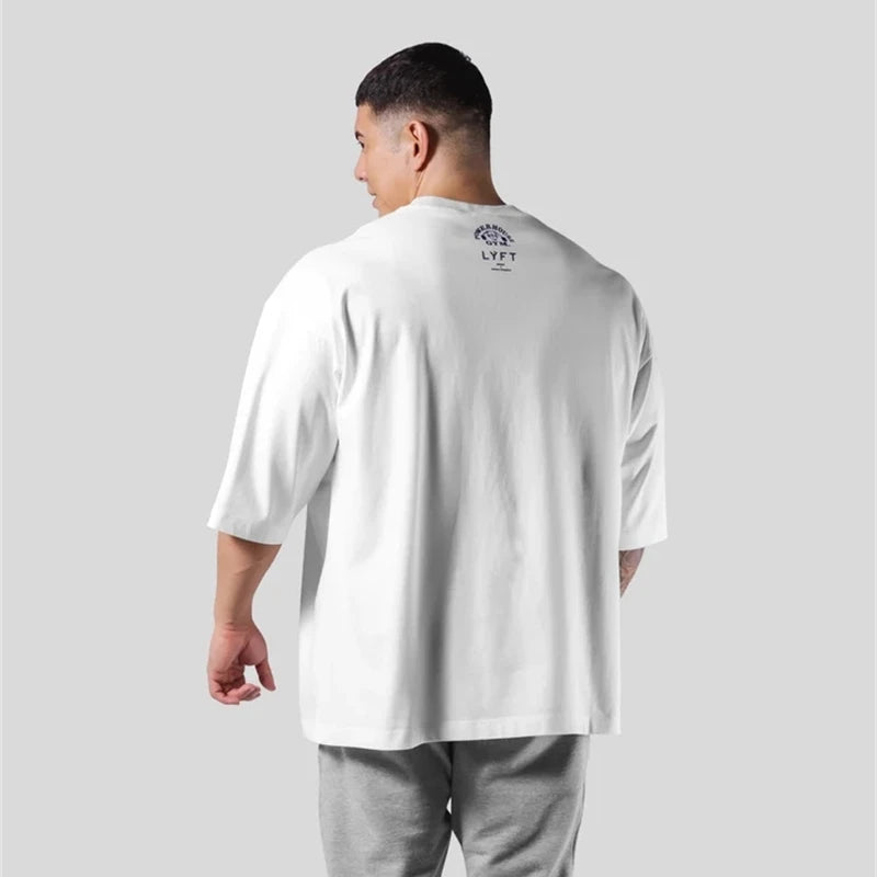 Camiseta Oversized Masculina Estampada Manga Longa – Algodão Premium & Estilo Street