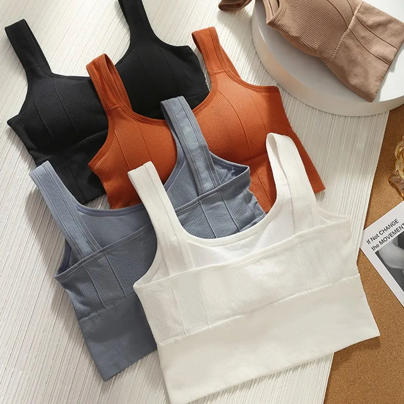 Top Esportivo Feminino Sem Costura – Conforto, Estilo e Suporte em Alta Performance